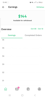 Real earnings screenshot